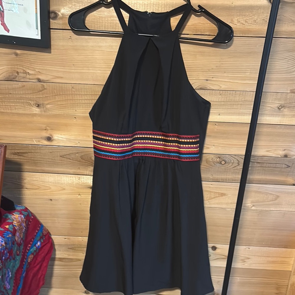 Girls Black B. Smart Dress with Embroidered Waistband NWOT